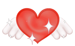 Gif animé coeur ailé